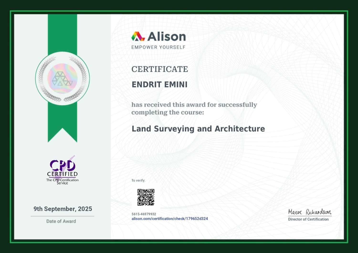 Architecture Certificate